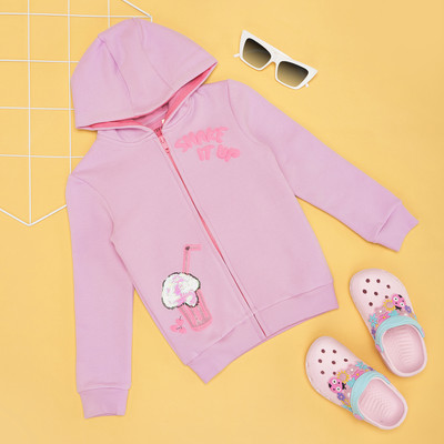 Pantaloons Junior Full Sleeve Solid Girls Sweatshirt