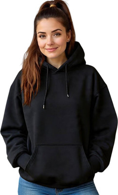Pwexz Full Sleeve Solid Women Sweatshirt
