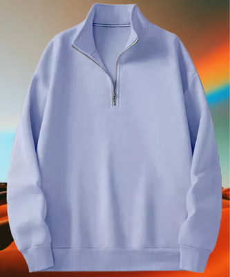 QUIN FLETCHER Full Sleeve Solid Men Sweatshirt