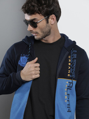 The Indian Garage Co. Full Sleeve Color Block Men Sweatshirt