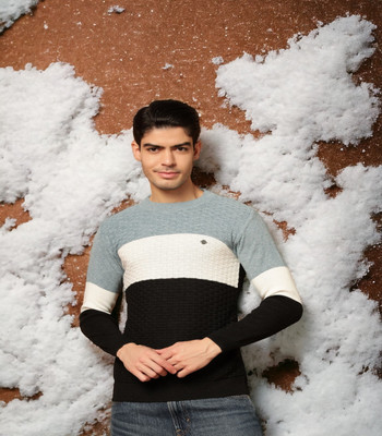 SILVANUS Full Sleeve Color Block Men Sweatshirt
