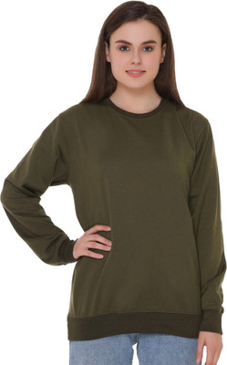 HouseOfCommon Full Sleeve Solid Women Sweatshirt