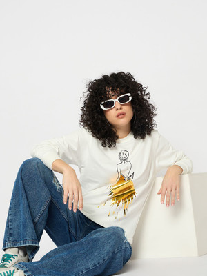Mast & Harbour Full Sleeve Printed Women Sweatshirt