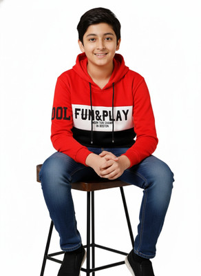 Alan Jones Full Sleeve Color Block Boys Sweatshirt