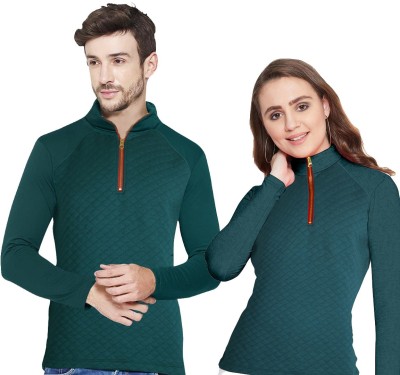 JOY TREND Full Sleeve Self Design Men & Women Sweatshirt