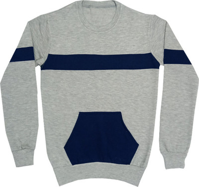 KAYU Full Sleeve Solid Boys & Girls Sweatshirt