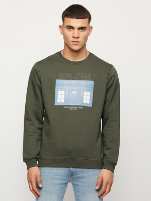 Pepe Jeans Full Sleeve Graphic Print Men Sweatshirt