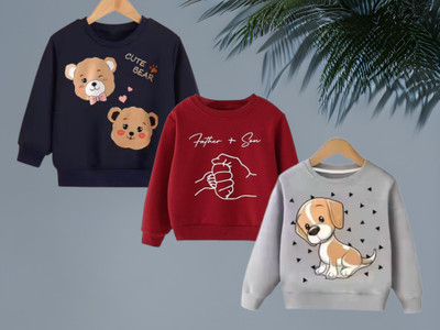 TWOLOVER Full Sleeve Printed Boys & Girls Sweatshirt