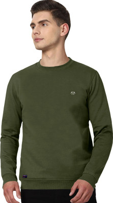 Triptee Full Sleeve Solid Men Sweatshirt