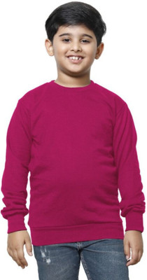 KAYU Full Sleeve Solid Boys Sweatshirt