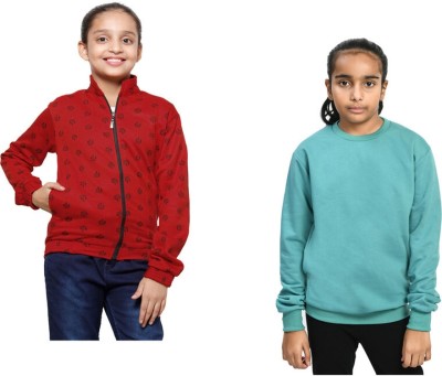 KAVYA Full Sleeve Solid Girls Sweatshirt