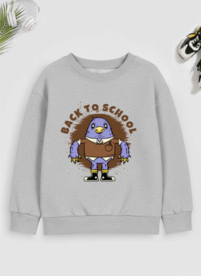 JONIMONI Full Sleeve Self Design Boys Reversible Sweatshirt