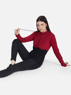 BASE 41 Full Sleeve Color Block Women Sweatshirt