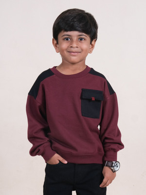 Kiddo Pnti Full Sleeve Solid Boys Sweatshirt