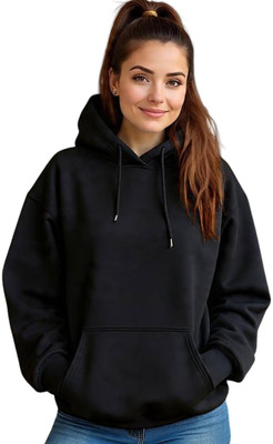 Pwexz Full Sleeve Solid Women Sweatshirt