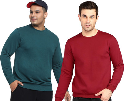 Datalact Full Sleeve Solid Men Sweatshirt