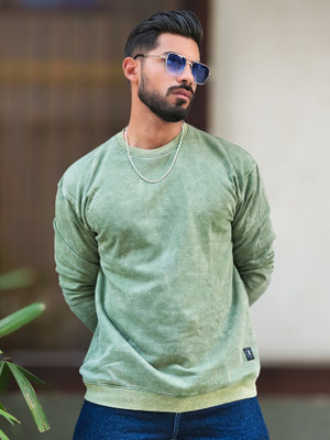 MANIAC Full Sleeve Solid Men Sweatshirt