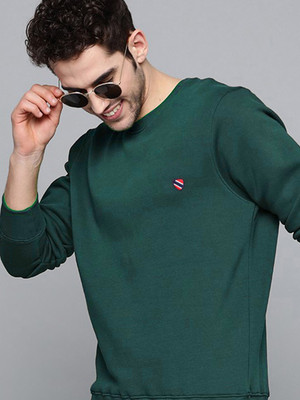 Merriment Full Sleeve Solid Men Sweatshirt