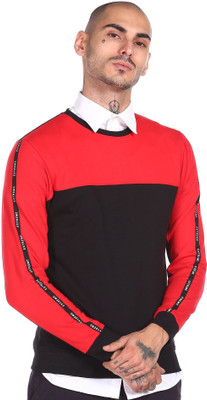 FLYING MACHINE Full Sleeve Color Block Men Sweatshirt