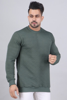 WILD ELEPHANT Full Sleeve Self Design Men Sweatshirt