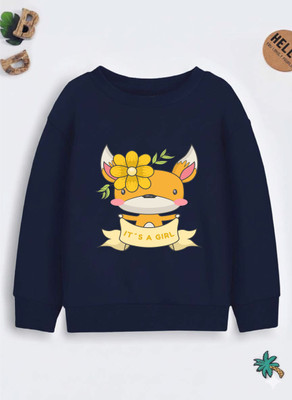 Kids Craft Full Sleeve Printed Girls Reversible Sweatshirt