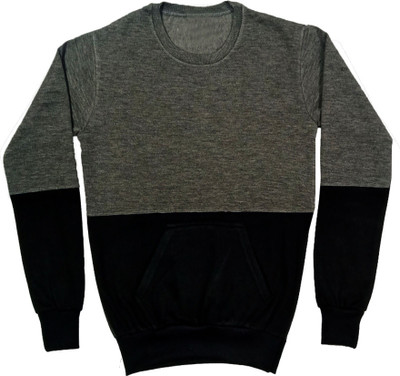 KAYU Full Sleeve Solid Boys Sweatshirt