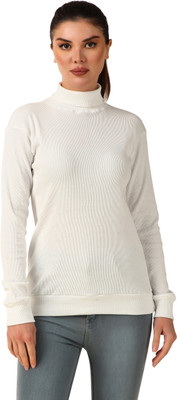 HNA Full Sleeve Solid Women Sweatshirt