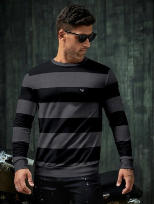 Triptee Full Sleeve Striped Men Sweatshirt