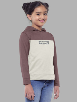 Hellcat Full Sleeve Color Block Girls Sweatshirt