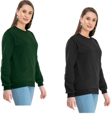KAVYA Full Sleeve Solid Women Sweatshirt