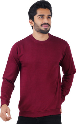 FEEL TRACK Full Sleeve Self Design Men Sweatshirt