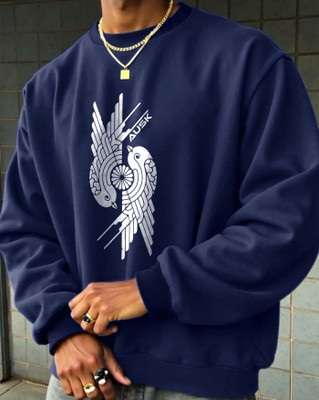 AOOSH Full Sleeve Graphic Print Men Sweatshirt
