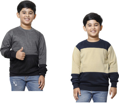 MT FASHION Full Sleeve Solid Boys Sweatshirt