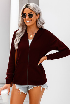 Kintu Parantu Full Sleeve Solid Women Sweatshirt
