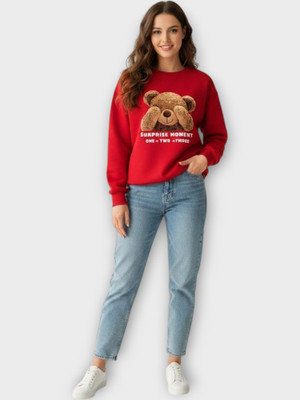Stylezone Full Sleeve Self Design Women Sweatshirt