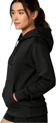 Pwexz Full Sleeve Solid Women Sweatshirt