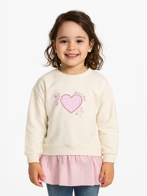 NautiNati Full Sleeve Graphic Print Girls Sweatshirt