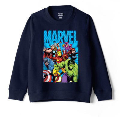 Marvel by Wear Your Mind Full Sleeve Graphic Print Boys Sweatshirt