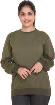 HouseOfCommon Full Sleeve Solid Women Sweatshirt