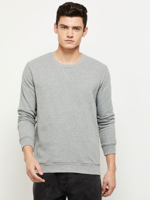 MAX Full Sleeve Solid Men Sweatshirt