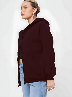 Lecowar Fashion Full Sleeve Solid Women Sweatshirt