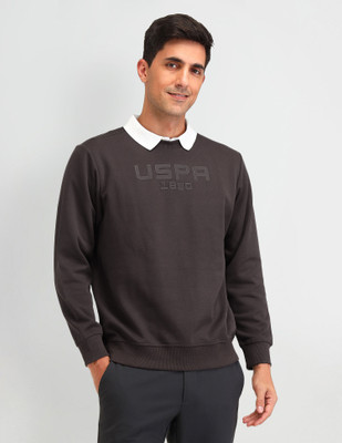 U.S. POLO ASSN. Full Sleeve Self Design Men Sweatshirt