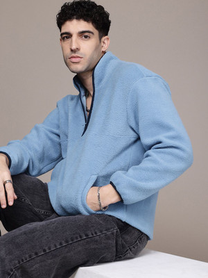 Roadster Full Sleeve Solid Men Sweatshirt