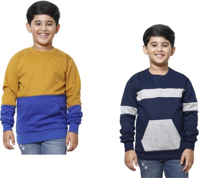 MTI FASHIONS Full Sleeve Solid Boys Sweatshirt