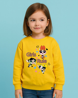 MINUTE MIRTH Full Sleeve Printed Baby Girls Sweatshirt