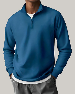 ENITOR Full Sleeve Solid Men Sweatshirt