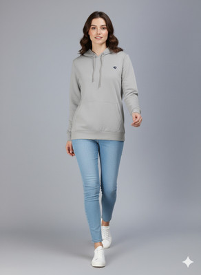 METRONAUT Women's Solid Fleece Fabric Full Sleeve Sweatshirt Hoodie. Full Sleeve Solid Women Sweatshirt