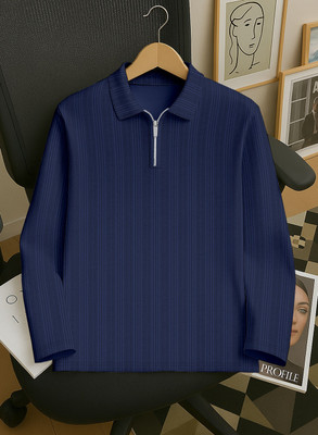 KAJARU Full Sleeve Self Design Men Sweatshirt