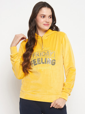 Camey Full Sleeve Embroidered, Solid Women Sweatshirt