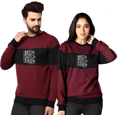 Twinny Zone Full Sleeve Solid Couple Sweatshirt